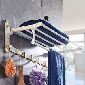 White antique brushed aluminum bathroom fixture bathtub hardware set towel rack towel bar paper frame cloth hook series: free pu