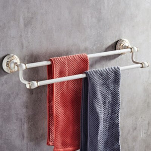 White antique brushed aluminum bathroom fixture bathtub hardware set towel rack towel bar paper frame cloth hook series: free pu