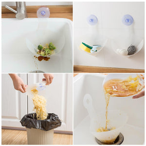 Kitchen Reusable Sink Filter Simple Self-Standing Sink Stopper Anti-Blocking Device Bathroom Foldable Filter Hair Catcher