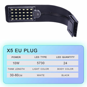 Aquarium Light For Fish Tank Planted Aquarium 10W/5W/3W LED Light For Aquarium LED Lighting Anti-Fog Clip-On Luces Lights Lamp