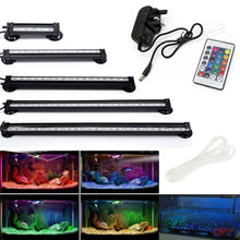 Load image into Gallery viewer, UK US EU Plug Aquarium Lighting 5050 RGB LED Fish Tank Oxygenation Air Bubble Light Underwater Submersible Lamp Waterproof