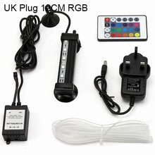 Load image into Gallery viewer, UK US EU Plug Aquarium Lighting 5050 RGB LED Fish Tank Oxygenation Air Bubble Light Underwater Submersible Lamp Waterproof