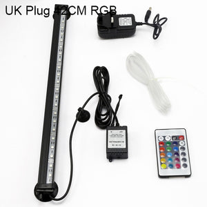 UK US EU Plug Aquarium Lighting 5050 RGB LED Fish Tank Oxygenation Air Bubble Light Underwater Submersible Lamp Waterproof