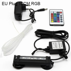 UK US EU Plug Aquarium Lighting 5050 RGB LED Fish Tank Oxygenation Air Bubble Light Underwater Submersible Lamp Waterproof