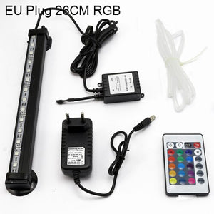 UK US EU Plug Aquarium Lighting 5050 RGB LED Fish Tank Oxygenation Air Bubble Light Underwater Submersible Lamp Waterproof