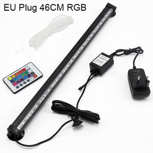 UK US EU Plug Aquarium Lighting 5050 RGB LED Fish Tank Oxygenation Air Bubble Light Underwater Submersible Lamp Waterproof