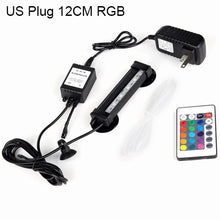 Load image into Gallery viewer, UK US EU Plug Aquarium Lighting 5050 RGB LED Fish Tank Oxygenation Air Bubble Light Underwater Submersible Lamp Waterproof