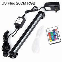 Load image into Gallery viewer, UK US EU Plug Aquarium Lighting 5050 RGB LED Fish Tank Oxygenation Air Bubble Light Underwater Submersible Lamp Waterproof