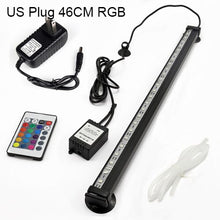 Load image into Gallery viewer, UK US EU Plug Aquarium Lighting 5050 RGB LED Fish Tank Oxygenation Air Bubble Light Underwater Submersible Lamp Waterproof